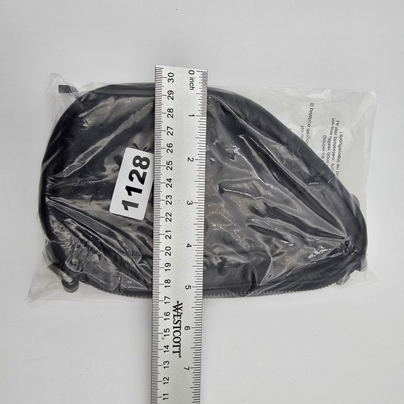 Free People Coffee Date Mini Crossbody Black Leather Sling Bag Backpack Pouch - Picture 8 of 8